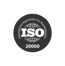 ISO 20000 certified IT service management standards compliance badge