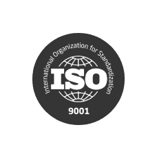 ISO 9001 certified quality management system accreditation badge