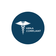 HIPAA compliant healthcare data security and privacy certification badge